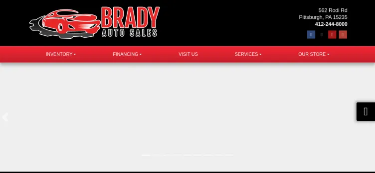 Screenshot Brady Auto Sales