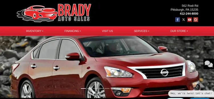 Screenshot Brady Auto Sales