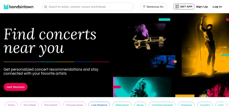 Screenshot BandsinTown