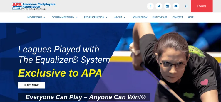 Screenshot American Poolplayers Association