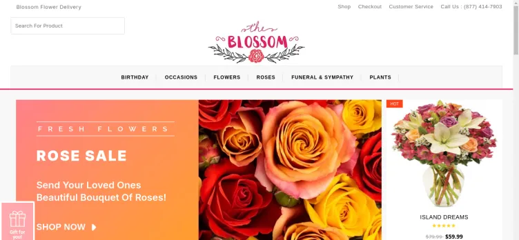 Screenshot Blossom Flower Delivery