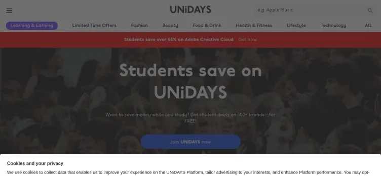 Screenshot Unidays