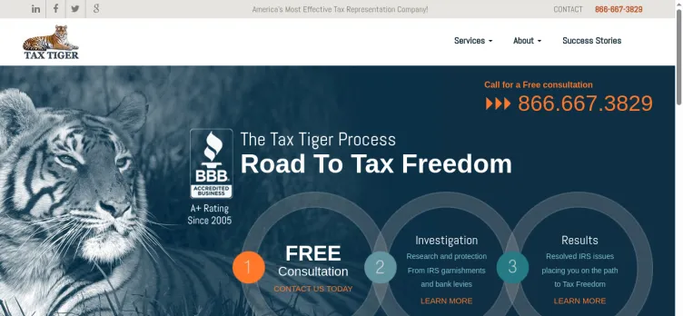 Screenshot Tax Tiger