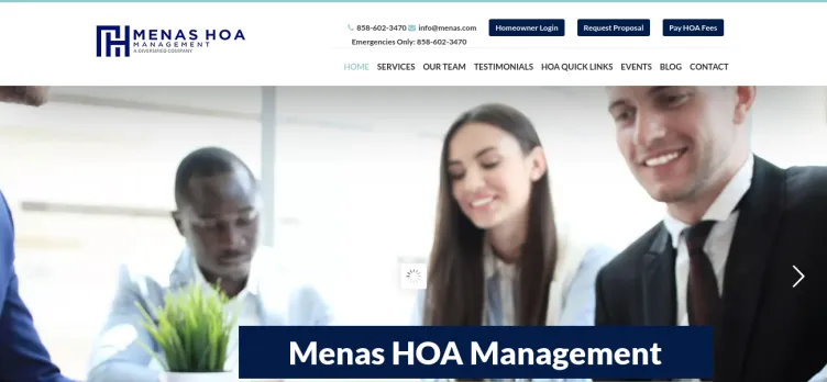 Screenshot Menas HOA Management