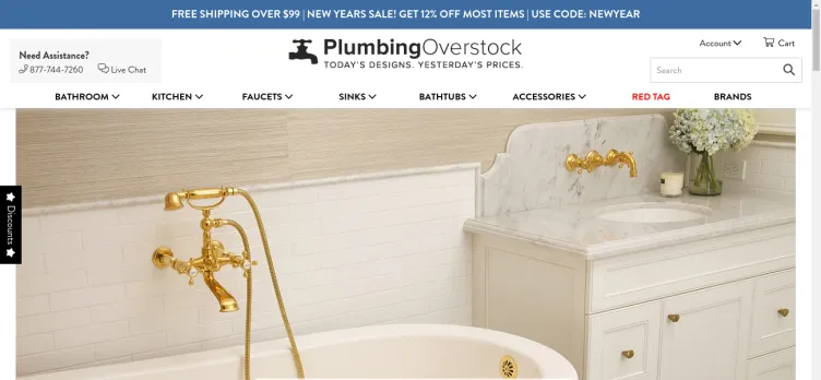 Screenshot Plumbing Overstock