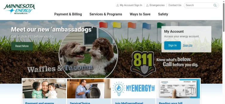 Screenshot Minnesota Energy Resources Corporation