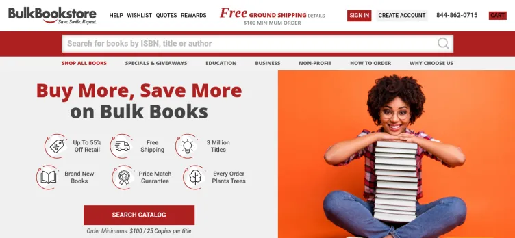 Screenshot BulkBookstore