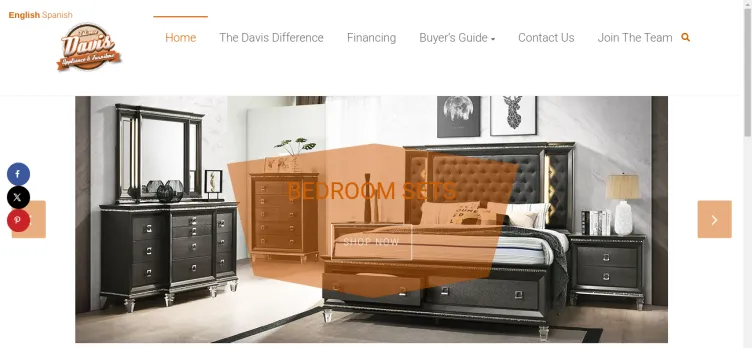 Screenshot Davis Appliance & Furniture