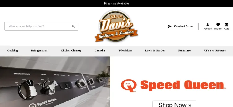 Screenshot Davis Appliance & Furniture