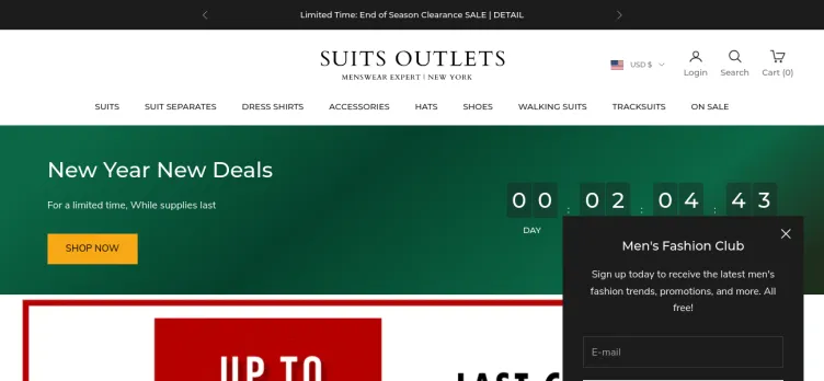 Screenshot Suits Outlets