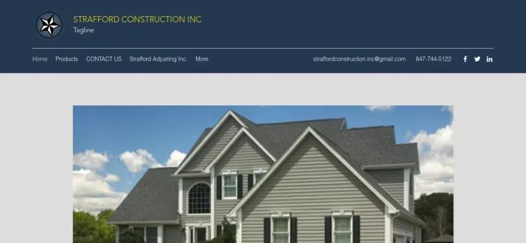 Screenshot Strafford Construction