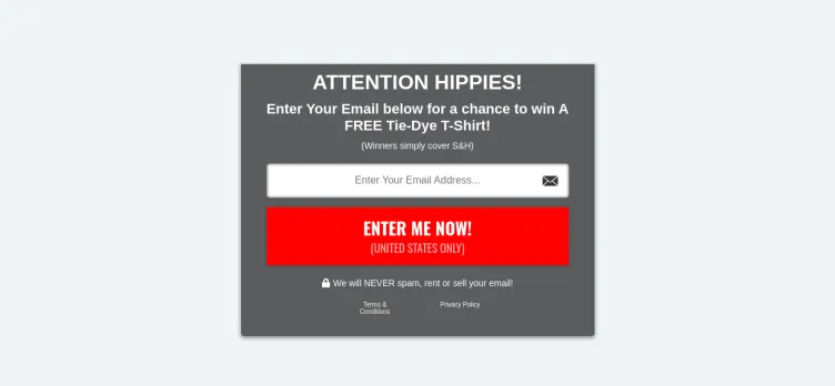 Screenshot The Hippie Giveaway