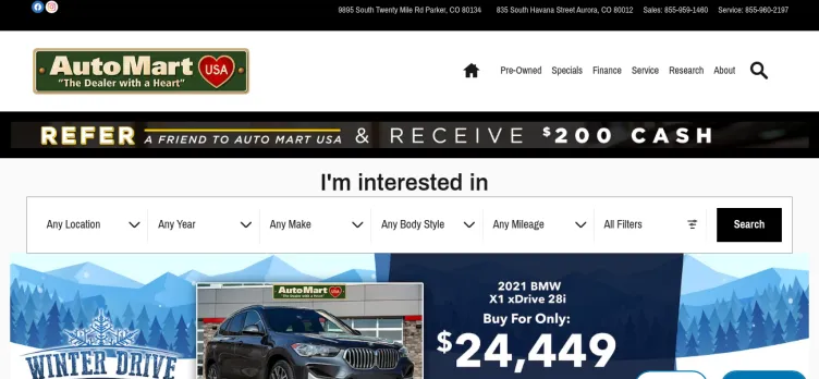 Screenshot Auto Mart USA