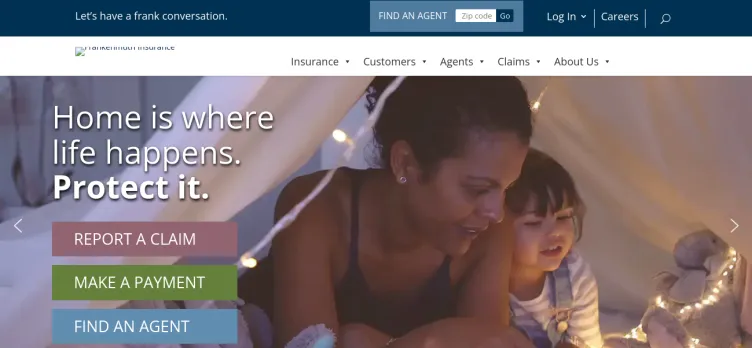 Screenshot Frankenmuth Insurance
