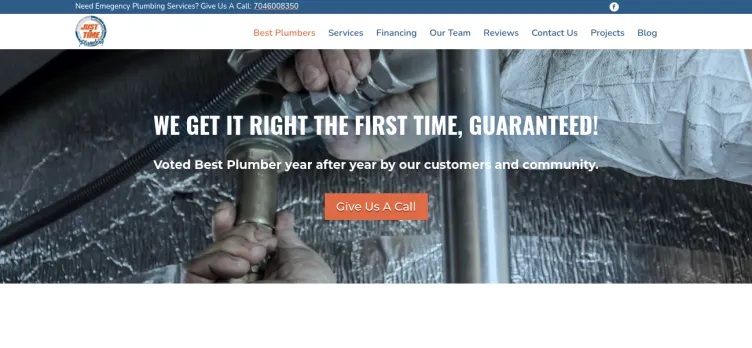 Screenshot Just in Time Plumbing