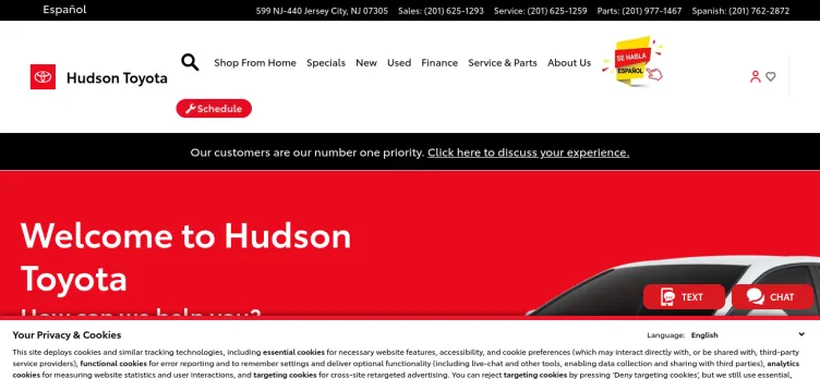 Screenshot Hudson Toyota