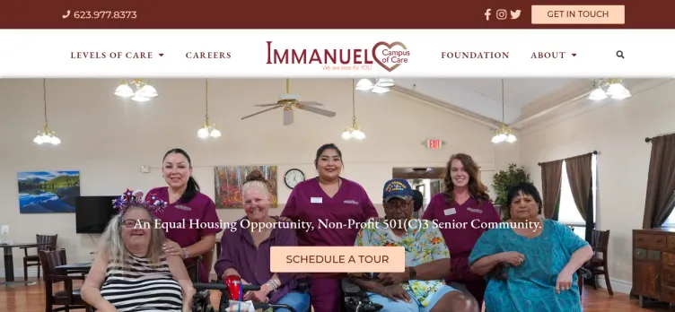 Screenshot Immanuel Campus of Care