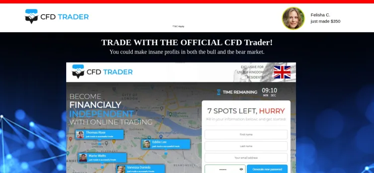 Screenshot CFD Trader