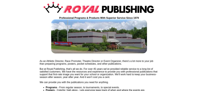 Screenshot Royal Publishing