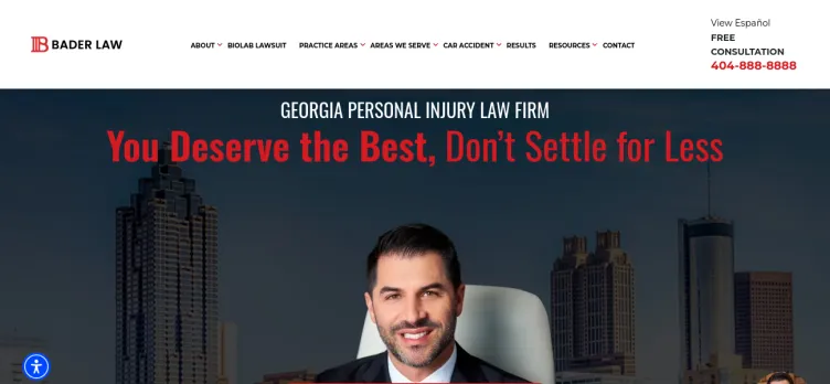 Screenshot Bader Scott Injury Lawyers