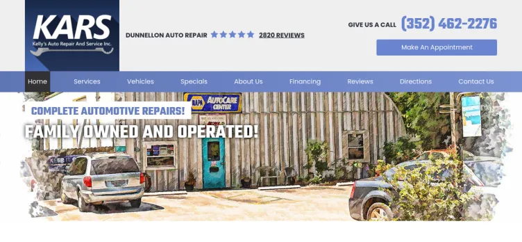 Screenshot Kelly's Auto Repair & Service