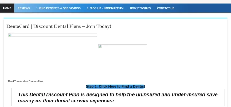 Screenshot DentaCard Discount Dental Plans