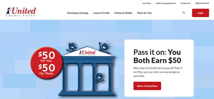 Screenshot 1st United Credit Union