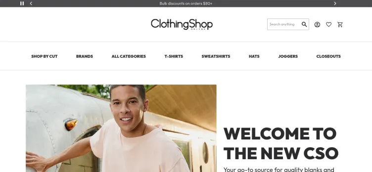 Screenshot Clothing Shop Online