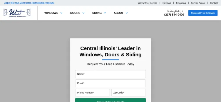 Screenshot Window World of Central Illinois