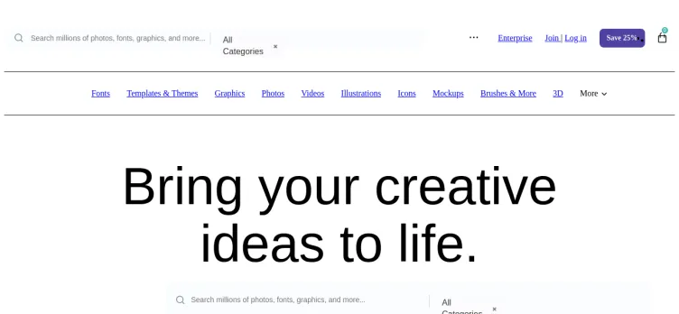 Screenshot CreativeMarket