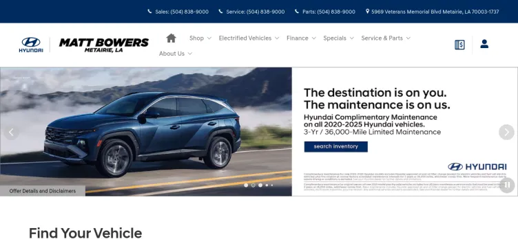 Screenshot Hyundai of Metairie