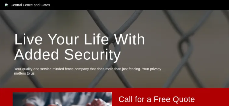 Screenshot Central Fences & Gates