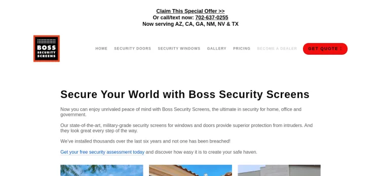 Screenshot Boss Security Screens