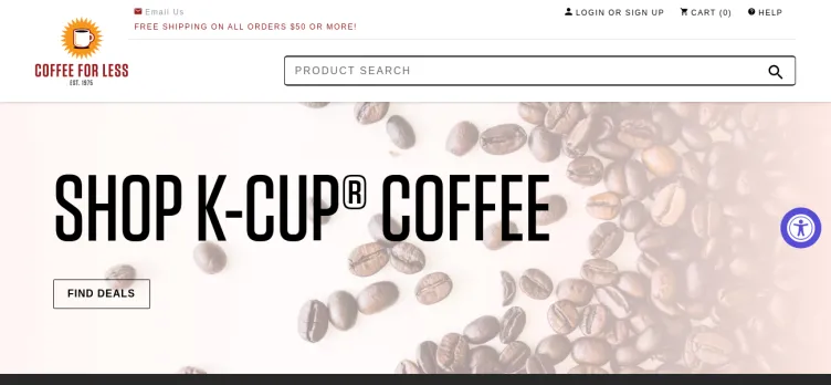 Screenshot CoffeeForLess.com