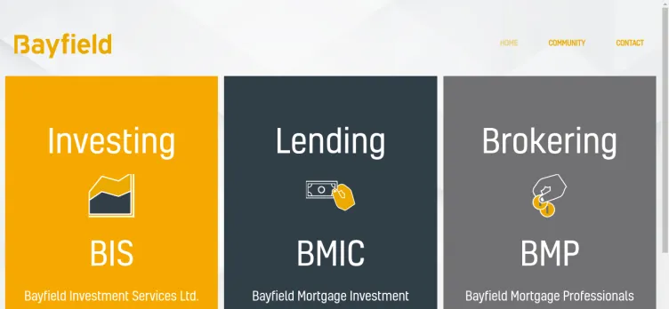 Screenshot Bayfield Mortgage Professionals