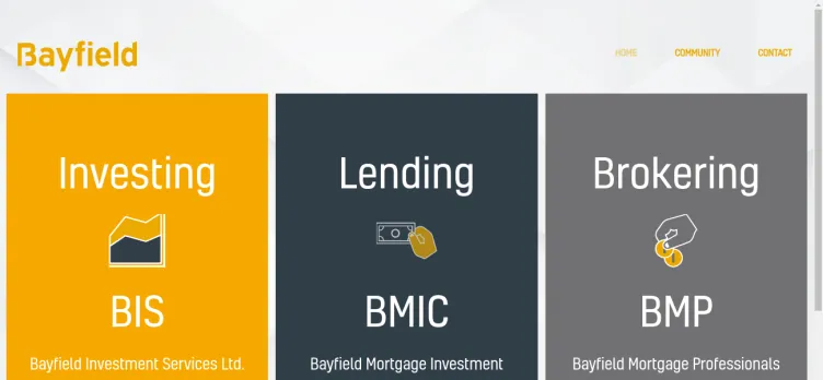 Screenshot Bayfield Mortgage Professionals