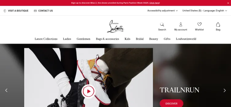 Screenshot Christian Louboutin US