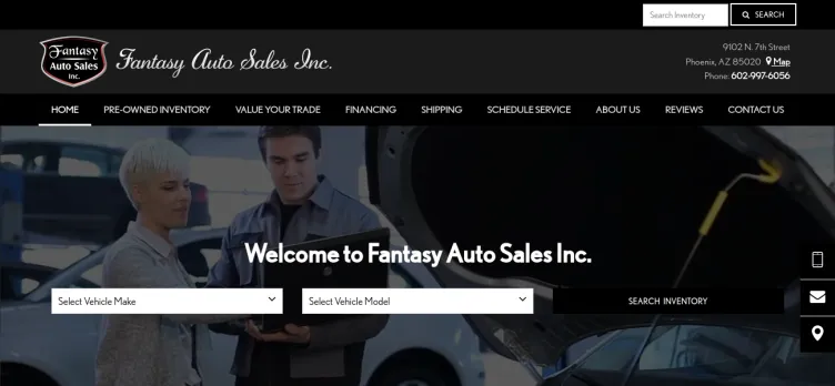 Screenshot Fantasy Auto Sales