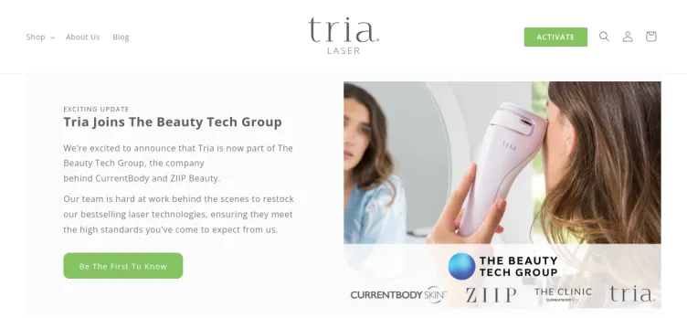 Screenshot Tria Beauty