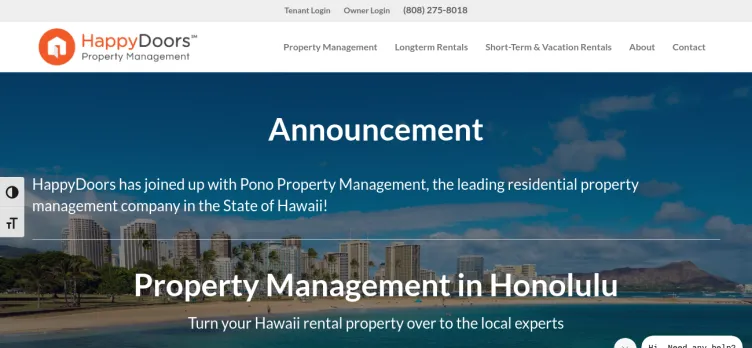 Screenshot Happy Doors Property Management