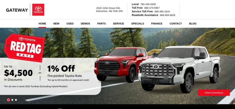 Screenshot Gateway Toyota
