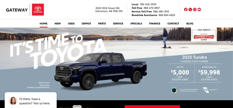 Screenshot Gateway Toyota