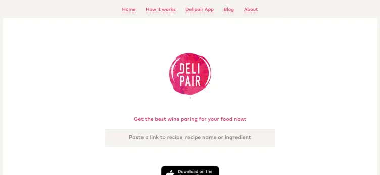 Screenshot Delipair - Food and Wine