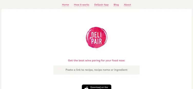 Screenshot Delipair - Food and Wine