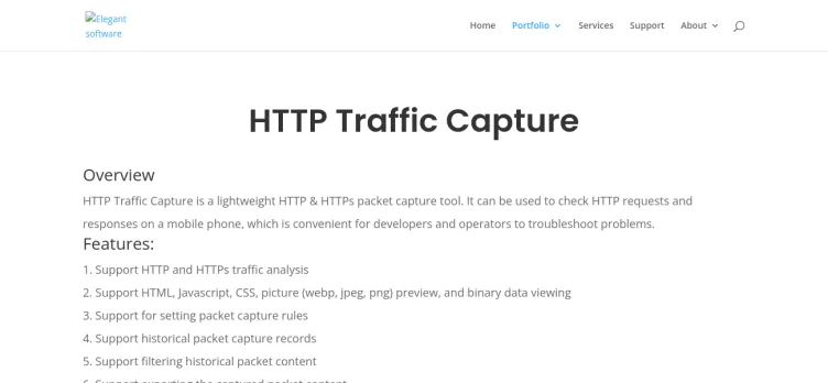 Screenshot Http traffic capture