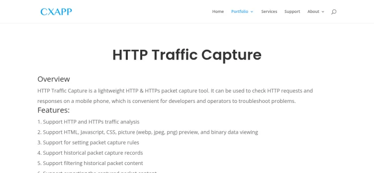 Screenshot Http traffic capture