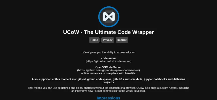 Screenshot UCoW - Ultimate Code Wrapper