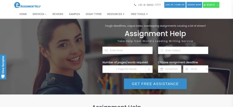 Screenshot Total Assignment Help