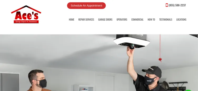 Screenshot Ace's Garage Door Repair & Installation