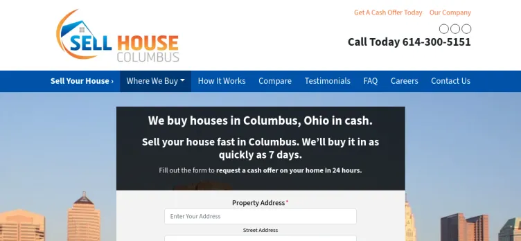 Screenshot Sell House Columbus